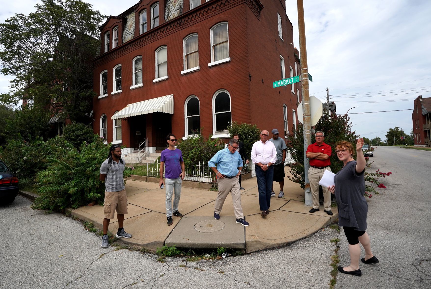 Walking tour in the St. Louis Place Park neighborhood promotes investment